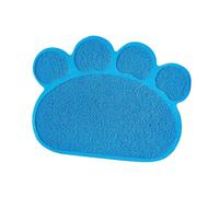 Fenteer Cat Litter Tray Mat Water Bowl Mat Feeding Placemat Pet Cat Feeding Mat for Kitty Kitten Small Animals Easy Clean Less Waste, Blue