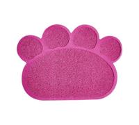 Fenteer Cat Litter Tray Mat Water Bowl Mat Feeding Placemat Pet Cat Feeding Mat for Kitty Kitten Small Animals Easy Clean Less Waste, Rose