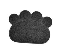 Fenteer Cat Litter Tray Mat Water Bowl Mat Feeding Placemat Pet Cat Feeding Mat for Kitty Kitten Small Animals Easy Clean Less Waste, Black
