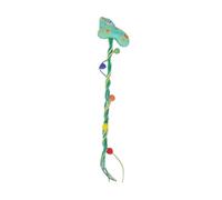 Fenteer Cat Teaser Toy Teasing Rod Playing Chasing Funny Enrichment Exercise Portable Lightweight Cat Interactive Toy Pet Supplies, Green