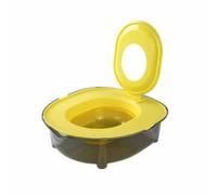 Fenteer Cat Toilet Training Pan Flip Up Cover Deep Basin Litter Container Compact Easy Pouring Quick Rinsing Low Profile Design Suitable For Young Cats, Yellow