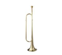 Fenteer Cavalry Bugle with Mouthpiece for Beginners And Adults, gold Bb 7C