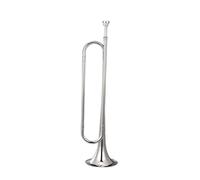 Fenteer Cavalry Bugle with Mouthpiece for Beginners And Adults, silver Bb