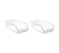 Fenteer CD Storage Box DVD Holder Case Household Storage Bin for Kitchen Clear Album Organizer CD Organizer for Living Room Desktop, 2 Pieces