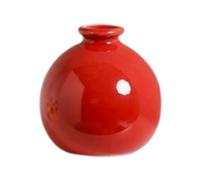 Fenteer Ceramic Flower Vase Plant Pot Desk Floral Arrangement Table Centerpiece Home Small Modern Plant Holder Decorative Home Decor, Red