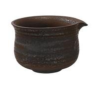 Fenteer Ceramic Matcha Bowl Tea Making for Whisking Gift Tableware Porcelain Tea Bowl for Restaurant Matcha Latte Dining Room Lovers, Retro Design Black