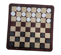 Fenteer Chess Game Set Kids International Draughts Educational Gift Leisure Interactive Travel 22mm Diameter Pieces Checkers Game Set