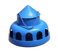 Fenteer Chicken Feeder Feeding Dish Large Capacity with Handle Rope Food Dispenser Automatic Feeding Bucket for Duck Parrot Chook Hen, 12 hole