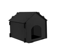 Fenteer Chicken Nesting Box for Laying Eggs Easy to Assemble Enclosed Chicken House Cat House for Farming Backyard Hens Outdoor Black, 51cmx45cmx47cm