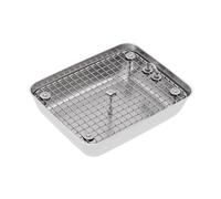 Fenteer Chinchilla Guinea Pig Toilet Box with Grid Rectangular Easy to Clean Premium Professional Sturdy Stainless Steel, with Fixing Screws