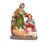 Fenteer Christmas Nativity Figurine Set Collectable Holy Family Crafting Creative Decor Traditional Xmas Statue for Farmhouse Office