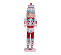 Fenteer Christmas Nutcracker Decoration Miniature Figurine Tabletop Gift Fall Figure Wooden Ornament for Shelves Thanksgiving, with Drum