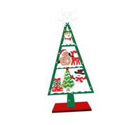 Fenteer Christmas Tree Desktop Ornament Xmas Tree Sign Gift Wooden Creative Plaque Xmas Decoration for Shopping Mall Bar Hotel Corner, Style B