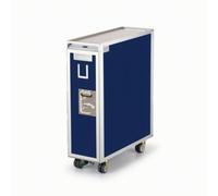 Fenteer Commercial Serving Cart Utility Trolley Storage Cabinet Aluminum Alloy with Front Access Door and Recessed Caster Wheels, Blue