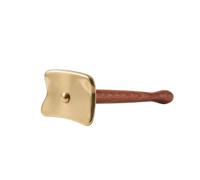 Fenteer Copper Body Gua Sha Tool Massager Scraping Instrument Muscle Relaxer with Brass Head and Extended Wood Handle Suitable for Back Shoulders Neck Routine, Long Handle Square Board