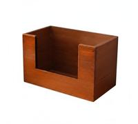 Fenteer Cosmetic Organizer Solid Wood Countertop Box with Open Top Rectangular Storage Holder with Front Cutout Tissue and Skincare Vintage Suitable for Vanity Dorm Office, Large Mask Box