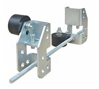 Fenteer Crane Rail Buffer Trolley Stopper Aluminum Girder Clamp Shock Absorbing Rubber Suitable for Warehouse Workshop Factory Workers, I-Beam Track Limit Stop Steel Plate