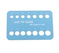 Fenteer Cue Tip Gauge Pool Cue Tip Size Checker Gift Sturdy Practical Billiard Accessory Acrylic Compact 8.5 mm to 15 mm Measure Tool, Sky Blue