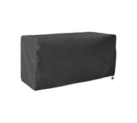 Fenteer Deck Box Cover Loveseat Cover Outdoor with Drawstring Oxford Cloth,Waterproof,Storage Bench,for Patio Outside Furniture Chair, black, S