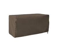 Fenteer Deck Box Cover Loveseat Cover Outdoor with Drawstring Oxford Cloth,Waterproof,Storage Bench,for Patio Outside Furniture Chair, coffee, S