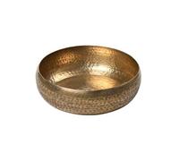 Fenteer Decorative Bowl Hand Hammered Aluminum Decorative Vessel for Tabletop Display Sculptural Planter Container for Entryway Sideboard Decor, Gold, L