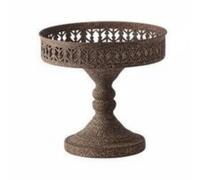 Fenteer Decorative Display Tray Vintage Metal, Medium - A3421 25.5cm Diameter, 23.5cm Height