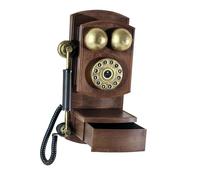 Fenteer Decorative Phone Model Rotary Dialing Telephone Statue Iron Creative Wall Decor Old Fashion Rotary Telephone Model for Office