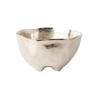 Fenteer Decorative Storage Tray Sculptural Aluminum Planter Bowl for Small Greenery Jewelry Keys Counter Shelf Side Table Modern Decor, 26x26x14cm