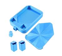 Fenteer Diamond Paint Tray Bead Sorting Tray Versatile Scratch Resistant Art Rhinestone Sorter for Hobby Corner Workshop, blue