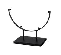 Fenteer Display Stand - Ceramic Tile Stand for Stained Glass Art, Round Black Metal Plate Holder Desktop Display for Platter, Plaque, Collectible, Picture, Photo, 12 inch