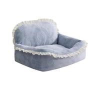 Fenteer Dog Bed Cat Nest Sofa Comfortable Decorative Novelty Fashionable Anti Slip Bottom Cute Soft Pet Kennel for Cats or Small Dogs, Gray Blue