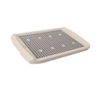 Fenteer Dog Potty Tray Dog Litter with Pull Hole Soft with Column Pee Holder Puppy Training Pad for Dorm Living Room Bedroom Balcony, White, XL