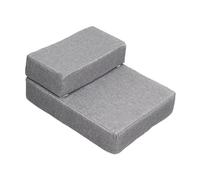 Fenteer Dog Stairs with Washable Cover Staircase Ladder for High Bed and Couch Soft Pet Climbing Steps Pet Stairs for Small Dogs, Dark Gray