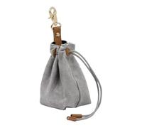 Fenteer Dog Treat Pouch Puppy Training Food Snacks Storage Portable Fanny Pack Pet Treats Bag for Pet Walking Outdoor Camping Travel, grey