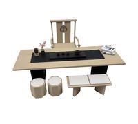 Fenteer Dollhouse Miniature Tea Table Model 1/12 Micro Scene Crafts Collectibles Decorative Scene Accessory Dollhouse Furniture Decor