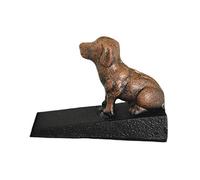 Fenteer Door Stopper Decorative Doorstop Wedge - Dog, Rustic Cast Iron Door Stop, Non- with Heavy Duty, Polished Design for Whole All Surfaces