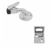 Fenteer Door Stopper Heavy Duty Holder Retainer 316 Stainless Steel with Rubber Tip Noise Reduction Scratch Guard 90 Degree Positioning Suitable for Yachts Boats RVs Cabin Doors