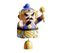 Fenteer Doorbell Shopkeepers Bell Housewarming Gift Decorative Creative Traditional Door God for Home Room New Year Store Decoration, Blue