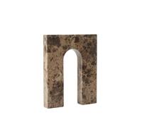 Fenteer Doorway Decorative Item Marble Sculpture Modern Minimalist Statue Geometric Block With Cut Out Design Suitable for living rooms display shelves, Light Brown, 25 5 30cm