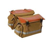 Fenteer Double Pannier, Bike Pannier, Versatile, Saddle Bag, Bike Bags for Rear Rack, for Grocery Riding Travel, Dark Brown