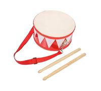 Fenteer Double Side Hand Drum Percussion Blocks Activities Instrument Toy with Mallet Jazz Drum for Household Gifts Tools Child Girls, red