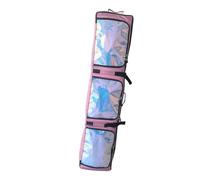 Fenteer Double Ski Bag Roller Snowboard Bag with Wheels Large Capacity Gear and Apparel Storage Carry Case for Transportation Adults, Pink