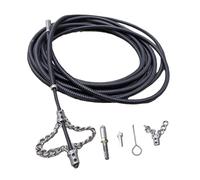 Fenteer Drain Cleaner Snake Drain Opener Cleaning Equipment Clog Remover Dredging Tools for Basin Sewer Bathroom Pipeline Shower Sink, 3m