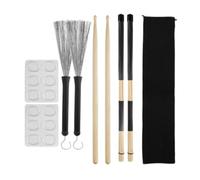 Fenteer Drum Stick Set Portable Drum Wire Brush for Jazz Folk Songs Music Lover