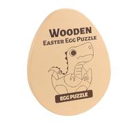 Fenteer Easter Egg Wooden Puzzle Educational Toy for Kids Imagination Gift Hand Eye Coordination Preschool Learning Brain Development, Dinosaur Puzzle
