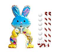Fenteer Easter Party Game Golf Set Bunny Shaped Goal Toy Golf Club and Balls for Children Adults for Family Gathering Holiday Bedroom, Style A