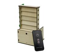 Fenteer Educational Window Shade Mechanical Model Window Assembly Kit Wooden STEM Project with Remote Control Interactive Teaching Aid Suitable for