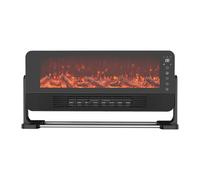 Fenteer Electric Fireplace Heater Floor or Wall Mounted Decor UK Adapter with Remote Control Quiet Household Heater Warmer