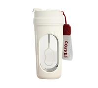 Fenteer Electric Shaker Bottle Portable Leakproof, Rechargeable, Shaker Cup Blender for Coffee Protein Mixes Gym Sports, White