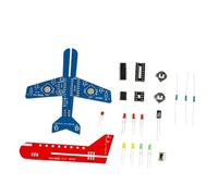 Fenteer Electronic DIY Soldering Practice Assembly Components Hand Eye Coordination Handmade Airplane Light Circuit Soldering Project